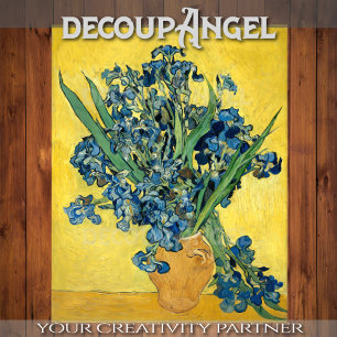Van Gogh - Ire in einem Vase-Dekoupage Seidenpapier