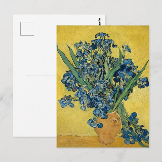 van Gogh Iris Classic Blumenbilder Postkarte (Vorne/Hinten)