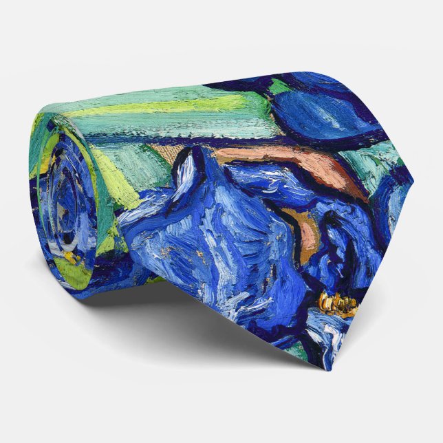 Van Gogh Iris Impressionismus Blumen Krawatte (Gerollt)