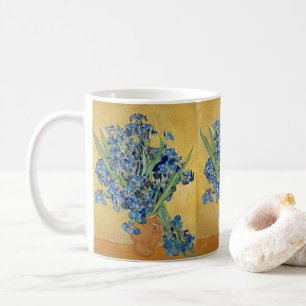 Van Gogh Iris-Vase Blaue Blumen Feines Kunstbouque Tasse