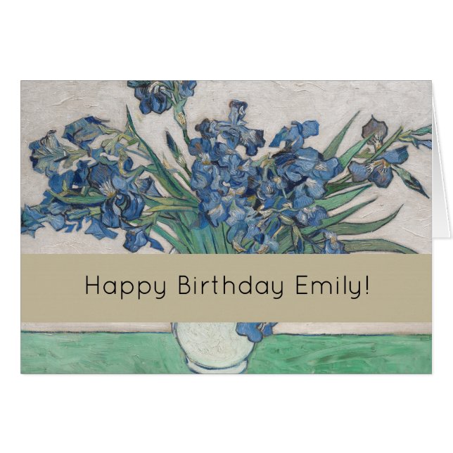 Van Gogh Iris Vase Malerei Impressionismus (Vorderseite (Horizontal))