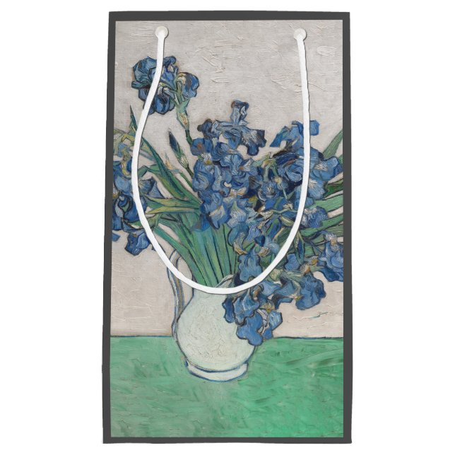 Van Gogh Iris Vase Malerei Impressionismus Kleine Geschenktüte (Vorderseite)