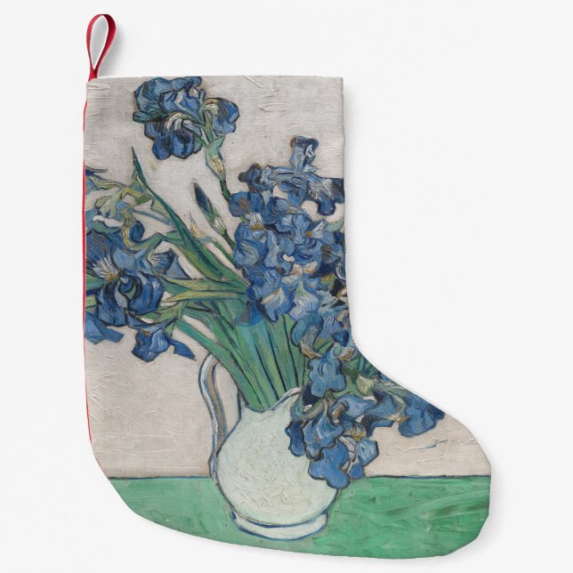 Van Gogh Iris Vase Malerei Impressionismus Kleiner Weihnachtsstrumpf (Vorderseite)