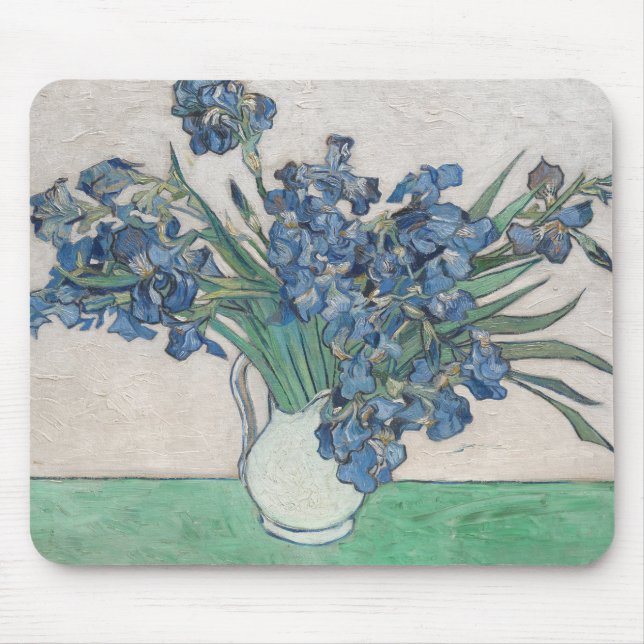 Van Gogh Iris Vase Malerei Impressionismus Mousepad (Vorne)