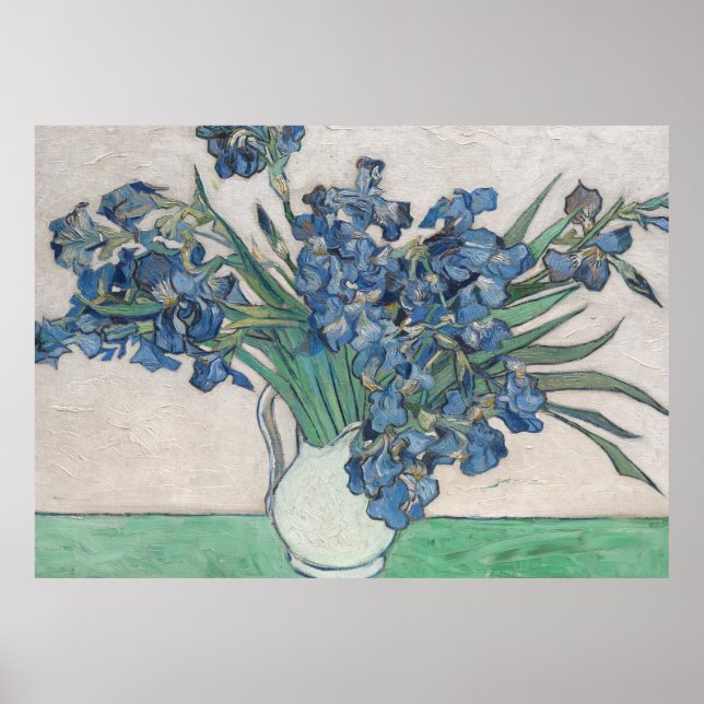 Van Gogh Iris Vase Malerei Impressionismus Poster (Vorne)