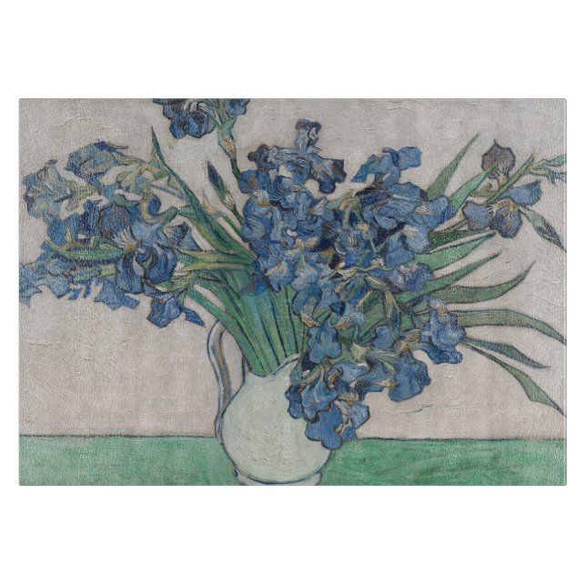 Van Gogh Iris Vasenmalerei Impressionismus Schneidebrett (Vorderseite)