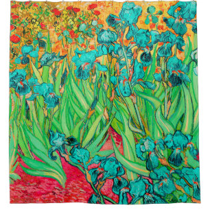 Van Gogh Irises/Aquamarin/St. Remy Duschvorhang