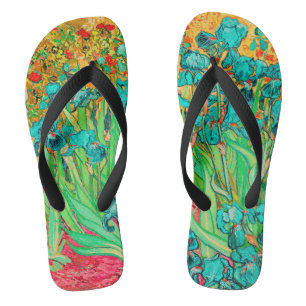 Van Gogh Irises/Aquamarin/St. Remy Flip Flops