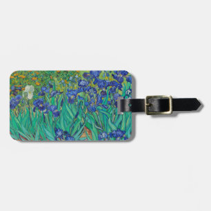 Van Gogh Irises. Blaue florale vintage Impressioni Gepäckanhänger