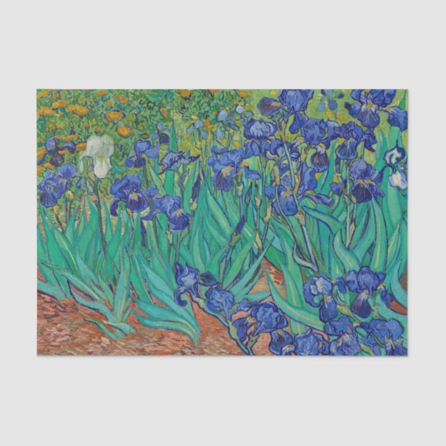 Van Gogh Irises Bloral Painting Seidenpapier (Vorderseite)