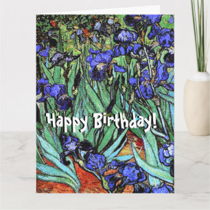 Van Gogh Irises Blume Floral Big Birthday Card Karte