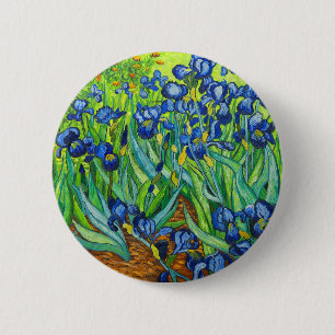 Van Gogh Irises Button