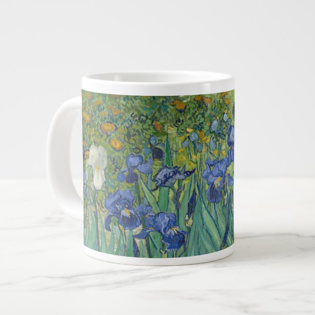 Van Gogh Irises (F608) Fine Art Jumbo-Tasse (Vorderseite Links)