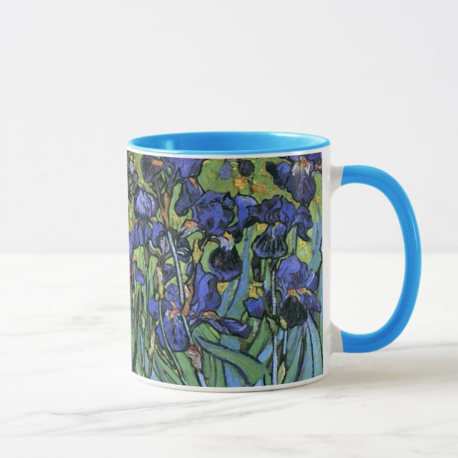 Van Gogh Irises (F608) Vintage Kunstkunst Tasse (Rechts)