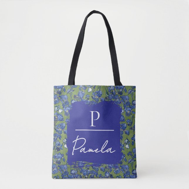 Van Gogh Irises Fern Green Monogramm  (Vorderseite)
