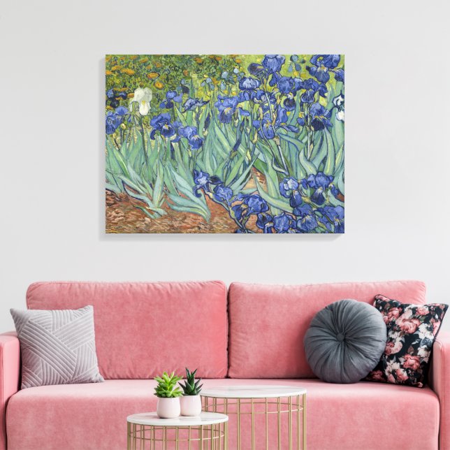 Van Gogh Irises Fine Art Painting  Leinwanddruck (Insitu (Wohnzimmer))