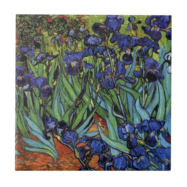 Van Gogh Irises Fliese (Vorderseite)