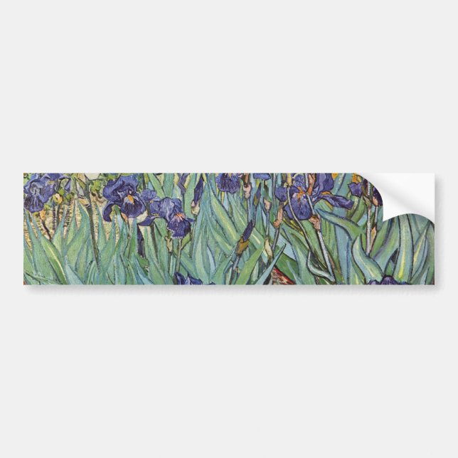 Van Gogh Irises Impressionist Painting Autoaufkleber (Vorne)