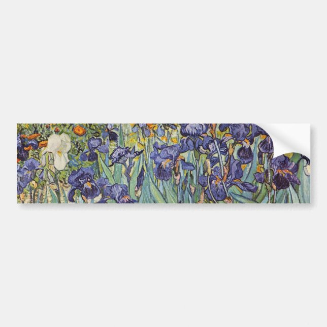 Van Gogh Irises Impressionist Painting Autoaufkleber (Vorne)