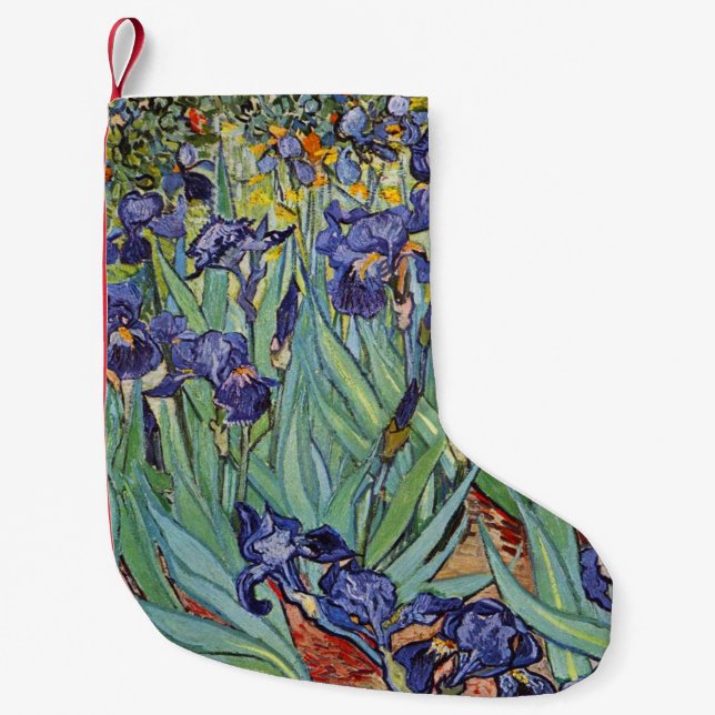 Van Gogh Irises Impressionist Painting Kleiner Weihnachtsstrumpf (Vorderseite)