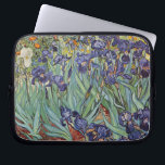 Van Gogh Irises Impressionist Painting Laptopschutzhülle<br><div class="desc">Vincent Van Gogh Irises auf Saint Remy - Ire von Vincent Van Gogh ist ein wunderbares impressionistisches Gemälde eines der Meister des Impressionismus aller Zeiten. Der Iris-Garten wirbelt mit Farben und Emotionen, während die lila Reize aus ihren blauen grünen Stielen und Blätter aufströmen. Im Hintergrund sind einige orangefarbene Blume im...</div>