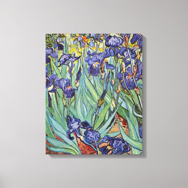 Van Gogh Irises Impressionist Painting Leinwanddruck (Vorderseite)