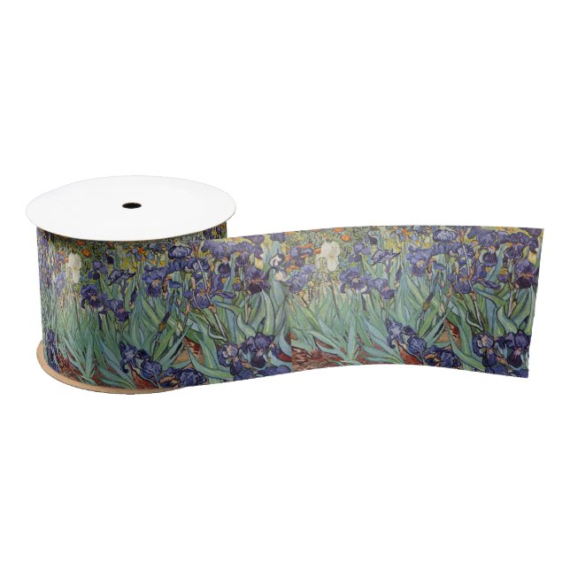 Van Gogh Irises Impressionist Painting Satinband (Spule)