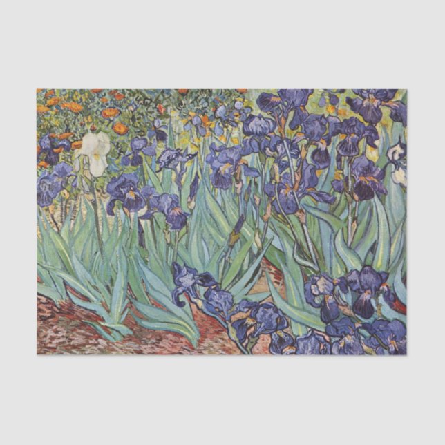 Van Gogh Irises Impressionist Painting Seidenpapier (Vorderseite)