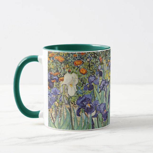 Van Gogh Irises Impressionist Painting Tasse (Links)