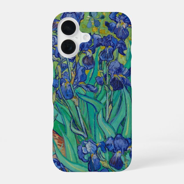 Van Gogh Irises iPhone 16 Hülle (Rückseite)