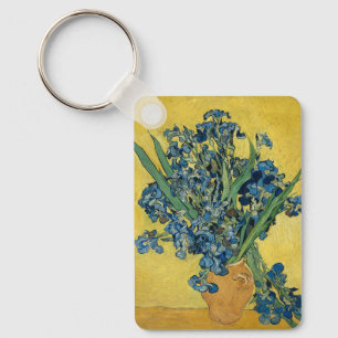Van Gogh Irises - Kräftige blaue und gelbe Kunst Schlüsselanhänger