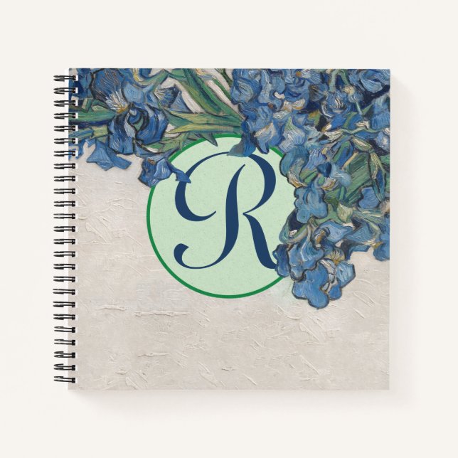 Van Gogh Irises Notebook Notizbuch (Vorderseite)