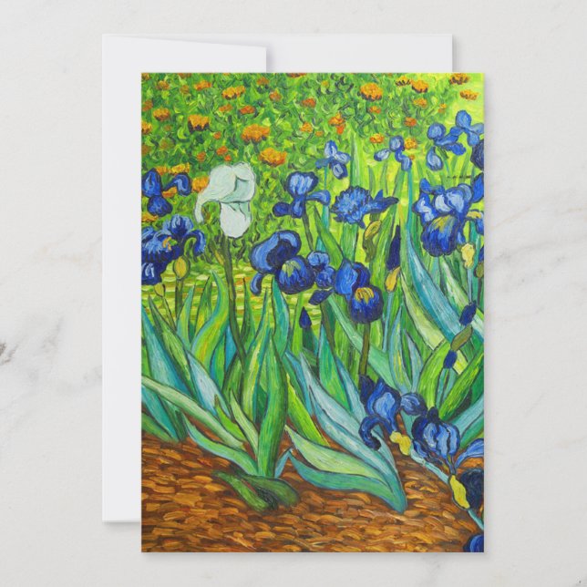Van Gogh Irises Save The Date (Vorderseite)