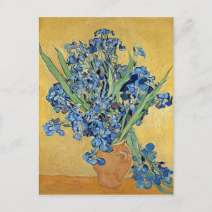 Van Gogh Irises Vase Blue Flowers Vintag Art Postkarte