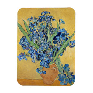 Van Gogh Irises Vase Gold Wall Blue Blumen Kunst Magnet