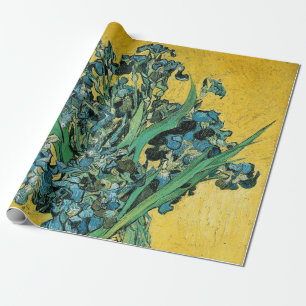 Van Gogh Irises Vase Yellow Floral Painting Geschenkpapier
