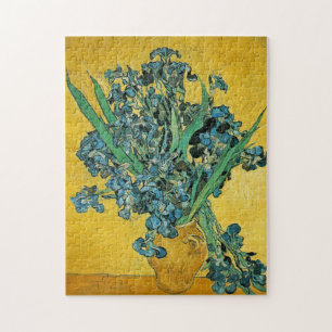 Van Gogh Irises Vase Yellow Floral Painting Puzzle