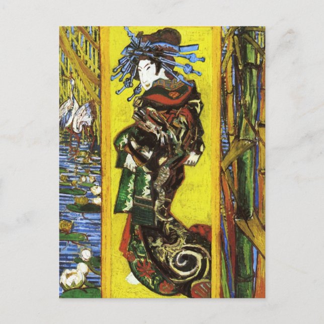 Van Gogh Japonaiserie Oiran Postcard Postkarte (Vorderseite)