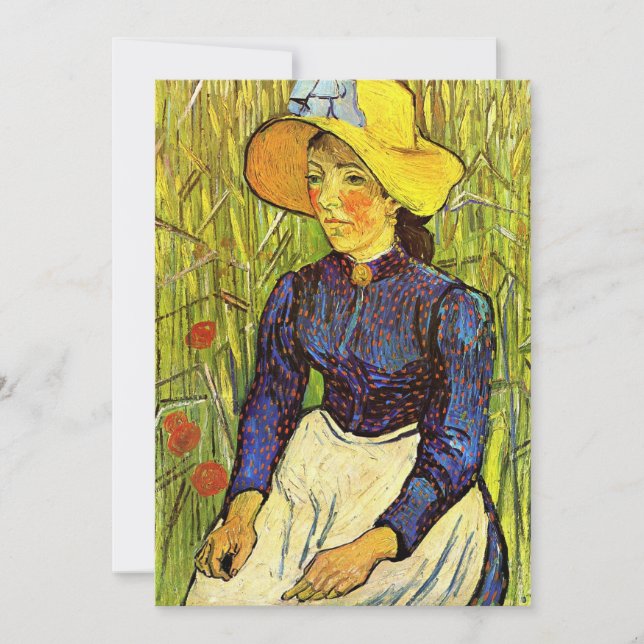 Van Gogh, Junge Bäuerin mit Strohhut (Vorderseite)