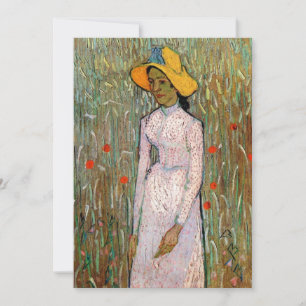 Van Gogh, junges Mädchen Stehend; Hintergrund von 