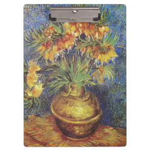 Van Gogh Kaiserliche Fritillarien in Kupfervase Klemmbrett