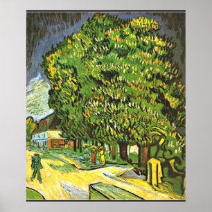 Van Gogh - Kastanienbäume in Bloom, 1890 Gemälde Poster