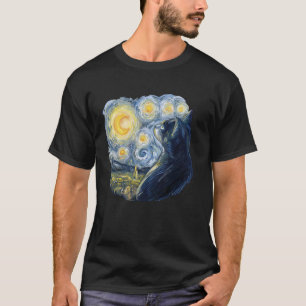 Van Gogh Katze Kätzchen Künstler Kunststudent Tier T-Shirt