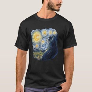 Van Gogh Katze Kätzchen Künstler Kunststudent Tier T-Shirt