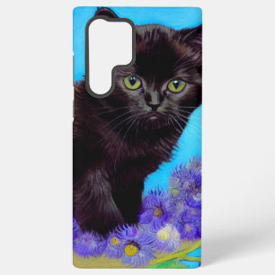 Van Gogh Katze und Blumen Samsung Galaxy Hülle