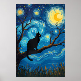 Van-Gogh-Katzen-Kunst Poster