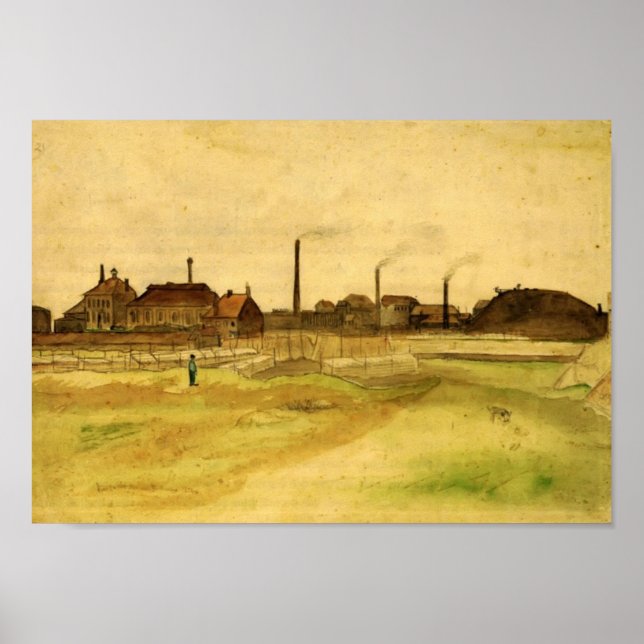 Van Gogh - Koalmine im Borinage Poster (Vorne)
