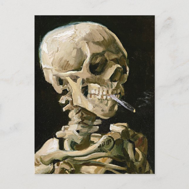 Van Gogh - Kopf eines Skeletts Postkarte (Vorderseite)