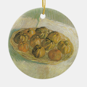 Van Gogh Korb mit Äpfeln - Klassisches Stillleben Keramik Ornament