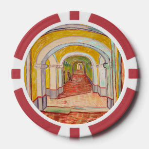 Van Gogh Korridor Asyl Gelb Impressionistische Kun Pokerchips